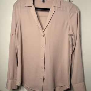Express Women's Button Down Shirt - Light Pink
